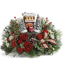 Kinkade's Festive Fire Station *2019* Flower Power, Florist Davenport FL